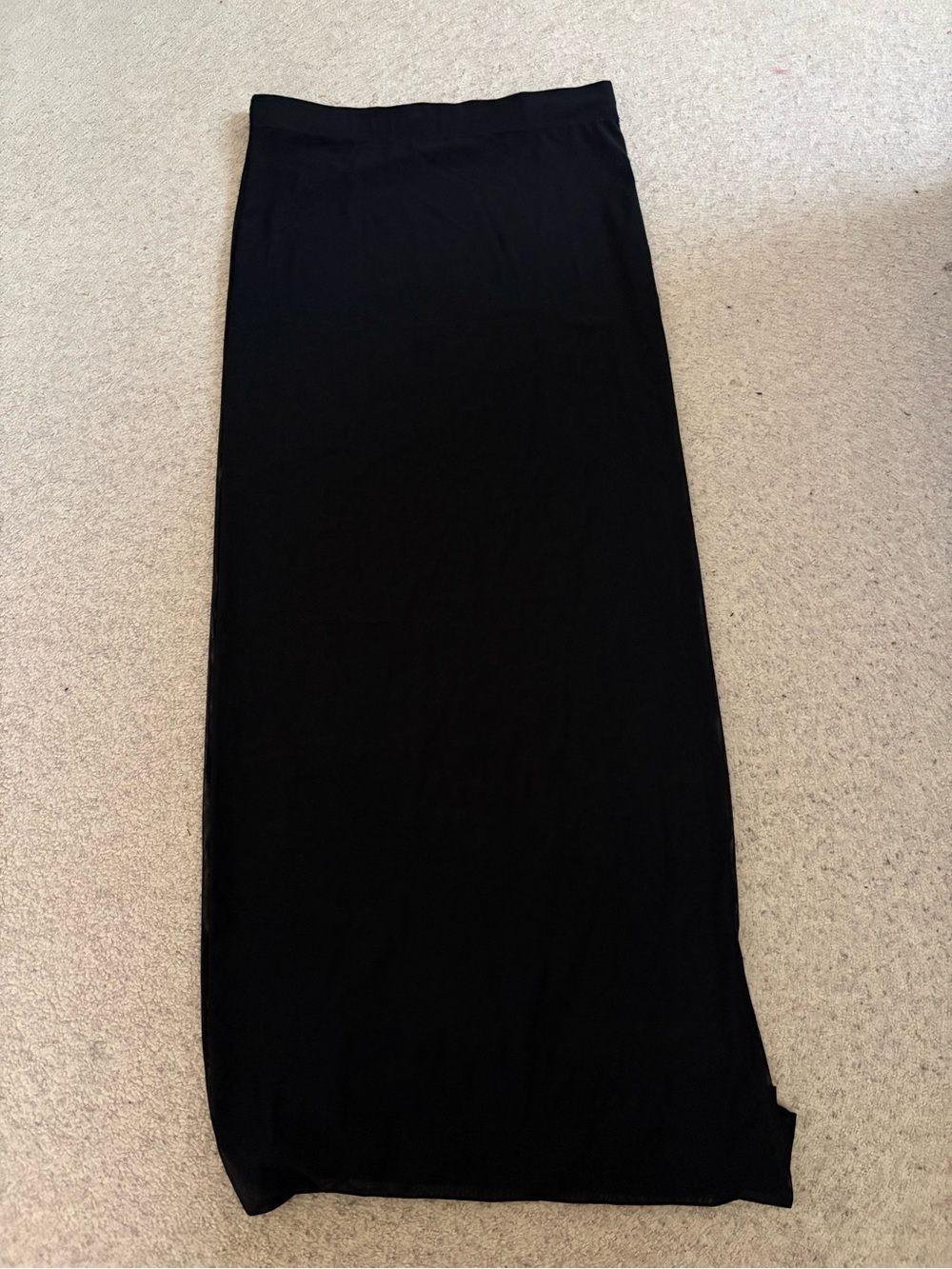 Black Women's Maxi Skirt - Classic Straight Silhouette